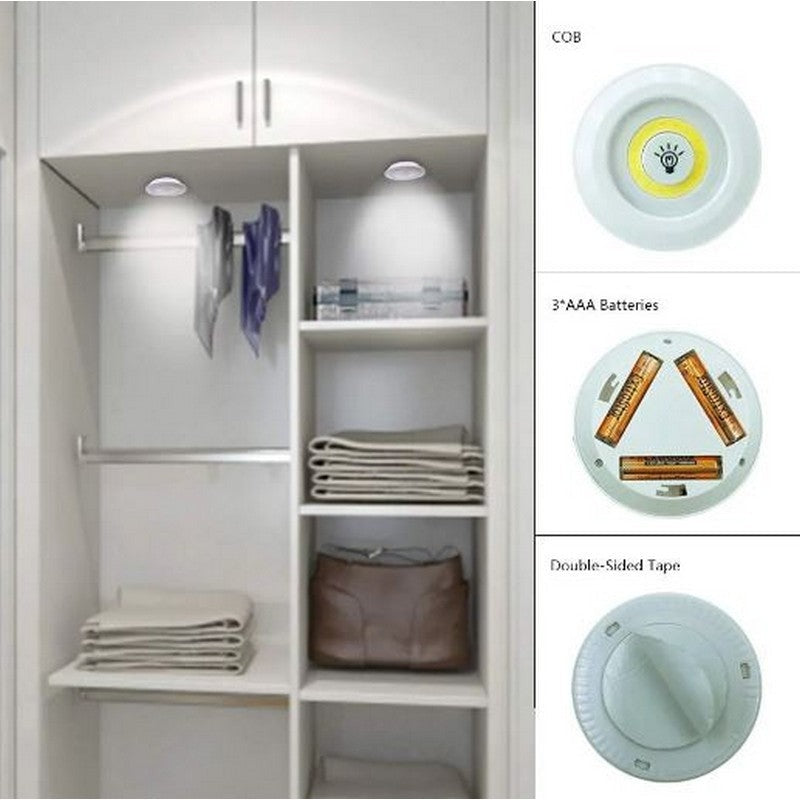 LED Cabinet Lights Set (3 Pack) – Wireless Tap Lights with Remote & Timer