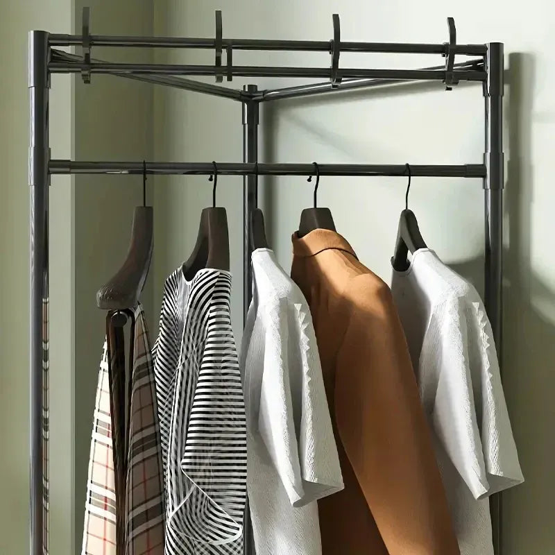 Multifunctional Corner Coat Rack – 3 Layer Space-Saving Storage Organizer