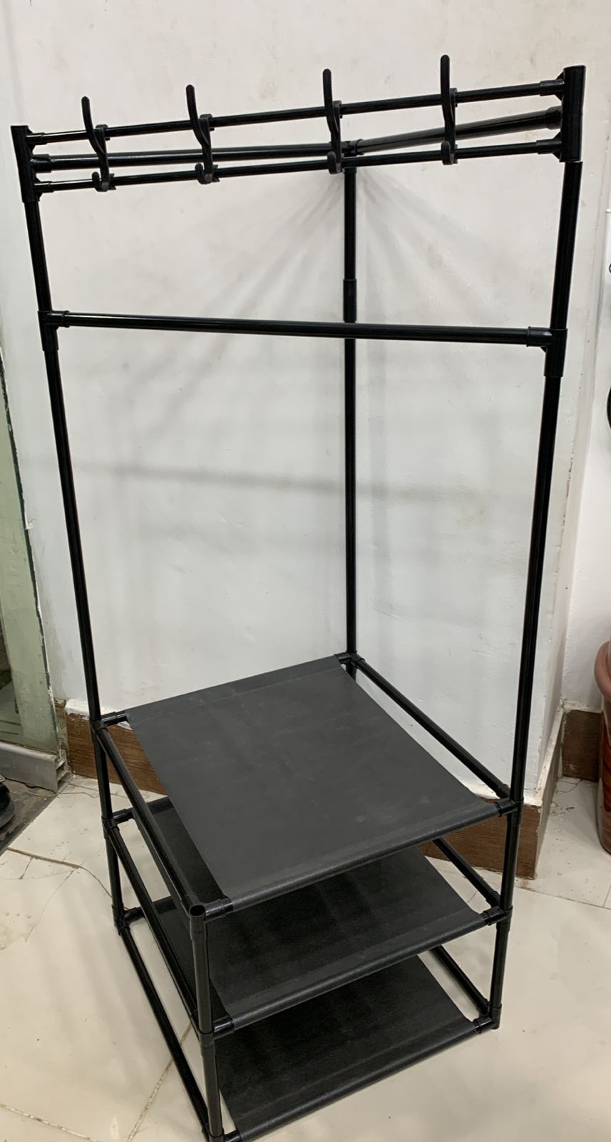 Multifunctional Corner Coat Rack – 3 Layer Space-Saving Storage Organizer